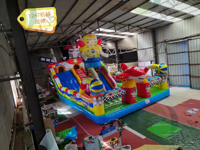 新疆戶(hù)外兒童充氣蹦蹦床充氣大滑梯大型氣模玩具